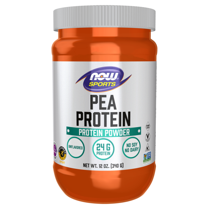 NOW Foods Pea Protein, Unflavored Powder - 12 oz.