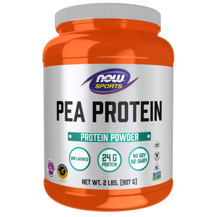 NOW Foods Pea Protein, Unflavored Powder - 2 lbs.