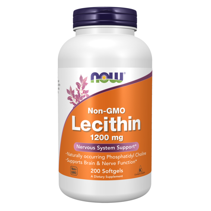 NOW Foods Lecithin 1200 mg - 200 Softgels