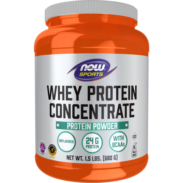 NOW Foods Whey Protein Concentrate Unflavored - 1.5 lbs.