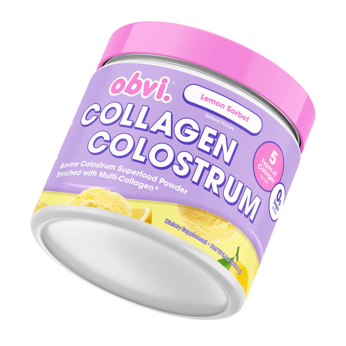 Obvi Collagen Colostrum Lemon Sorbet - Front view - Front view