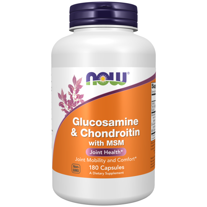 NOW Foods Glucosamine & Chondroitin with MSM - 180 Veg Capsules