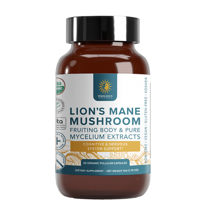 Wholesun Wellness Organic Lion's Mane Mushroom - Front view