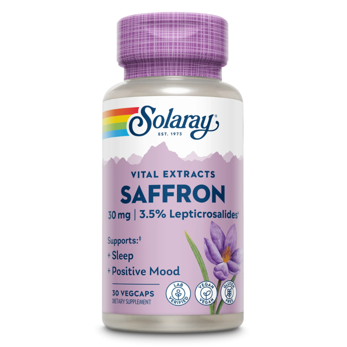 Solaray Saffron Extract - Front view