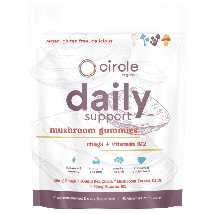 Circle Organics Daily Mushroom Gummies - Front view
