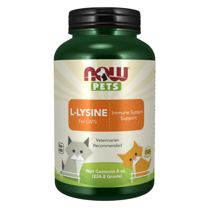 NOW Foods L-Lysine for Cats Powder - 8 oz.