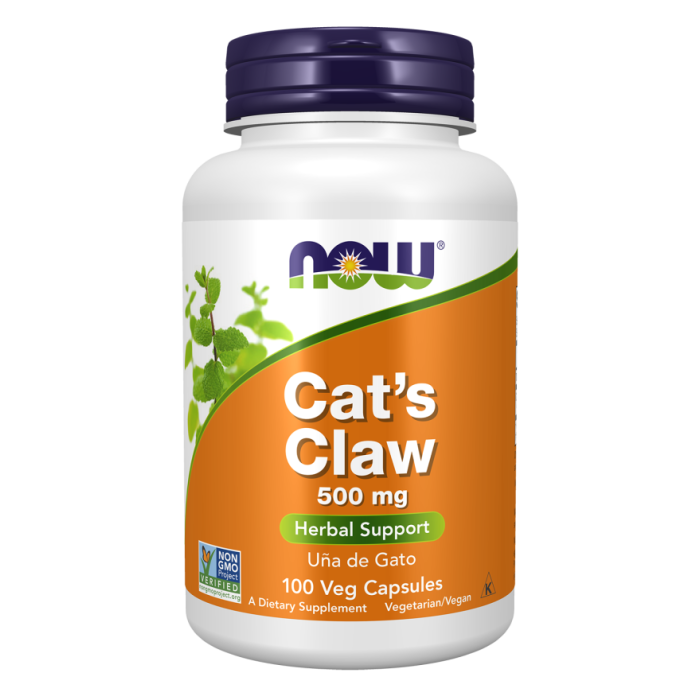 NOW Foods Cat's Claw 500 mg - 100 Veg Capsules