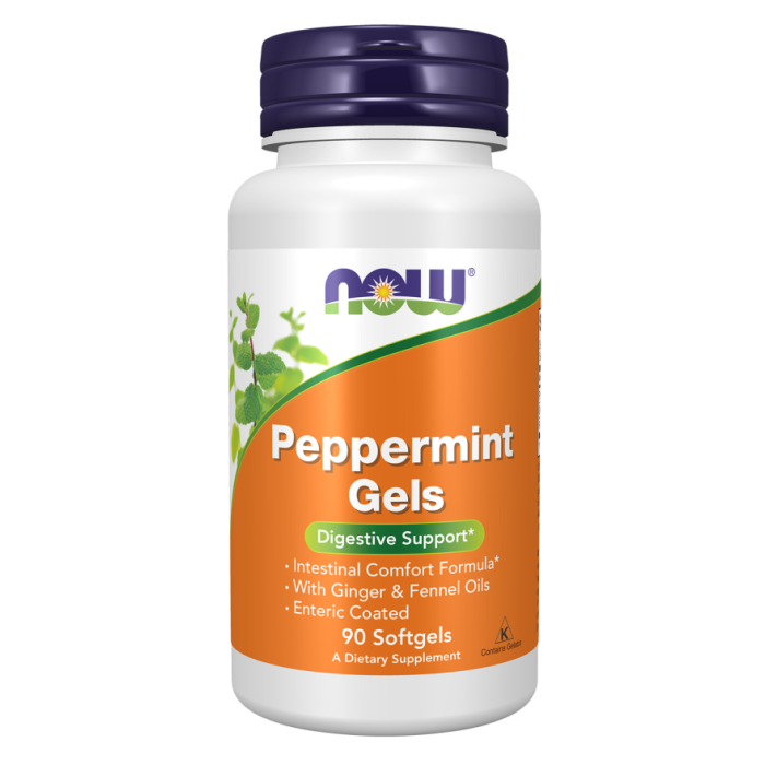 NOW Foods Peppermint Gels - 90 Softgels