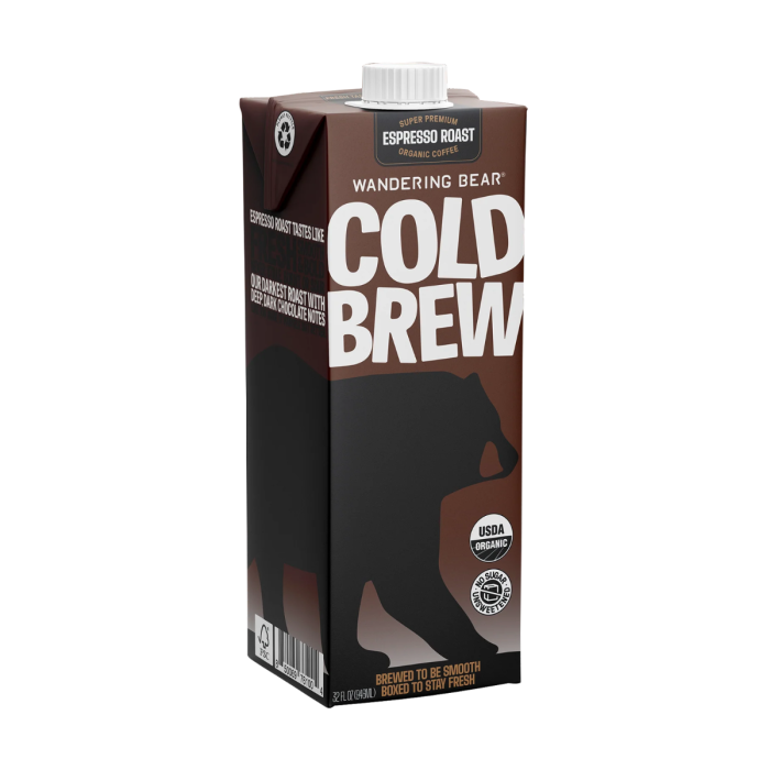 Wandering Bear Coffee Cold Brew Coffee Espresso Roast - Front view