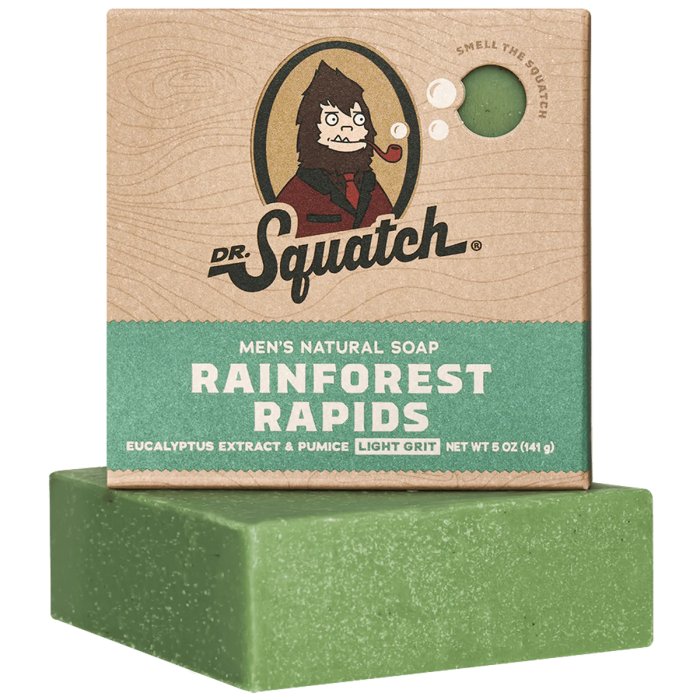 Dr. Squatch Rainforest Rapids Men's Natural Bar Soap - Front view
