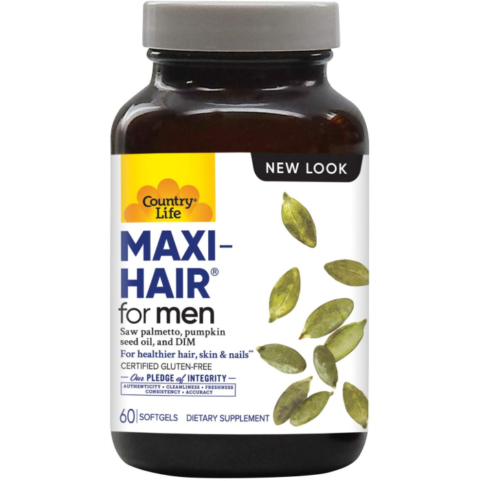 Country Life Maxi Hair for Men, 60 Softgels