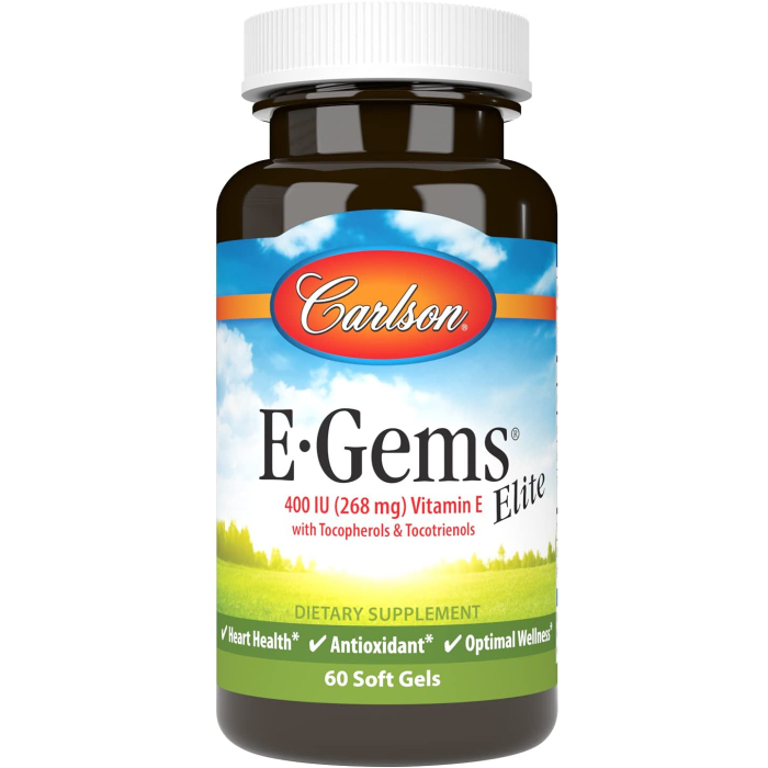 Carlson E-Gems Elite 400IU, 60 softgels
