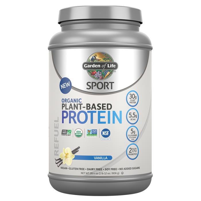 Garden of Life SPORT Organic Plant-Based Protein, Vanilla Flavor, 28.4 oz.