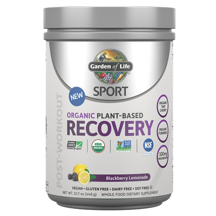 Garden of Life SPORT Organic Plant-Based Recovery, Blackberry Lemonade Flavor, 15.7 oz.