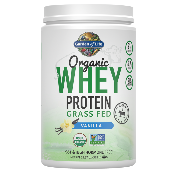 Garden of Life Organic Whey Protein, Vanilla Flavor, 13.33 oz.