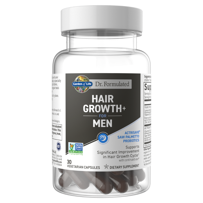 Garden Of Life Hair Growth Gummies for Men - Front view