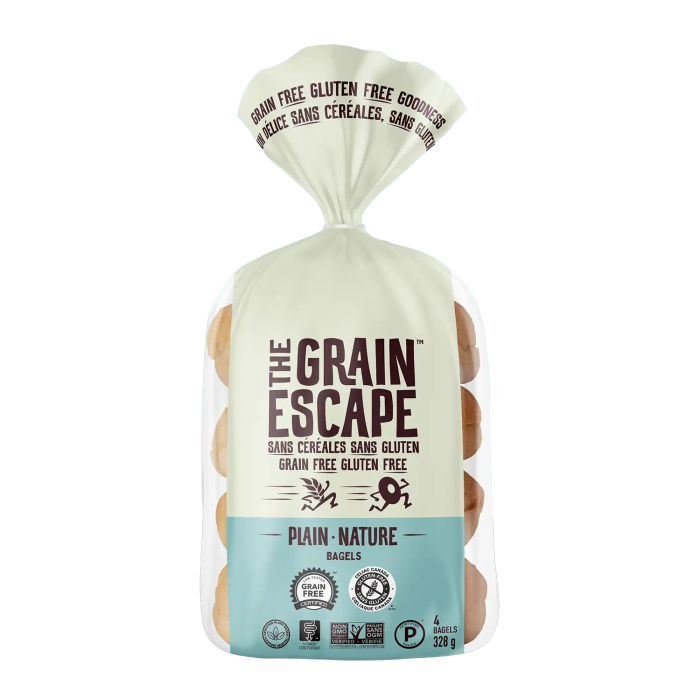 The Grain Escape Plain Bagels - Front view