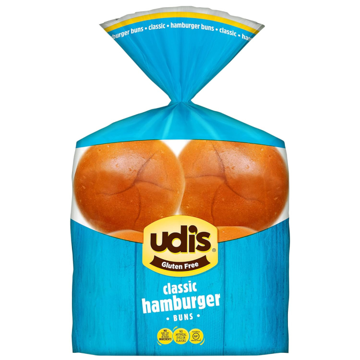 Udi's Gluten Free Classic Hamburger Buns, Frozen, 10.4 oz.
