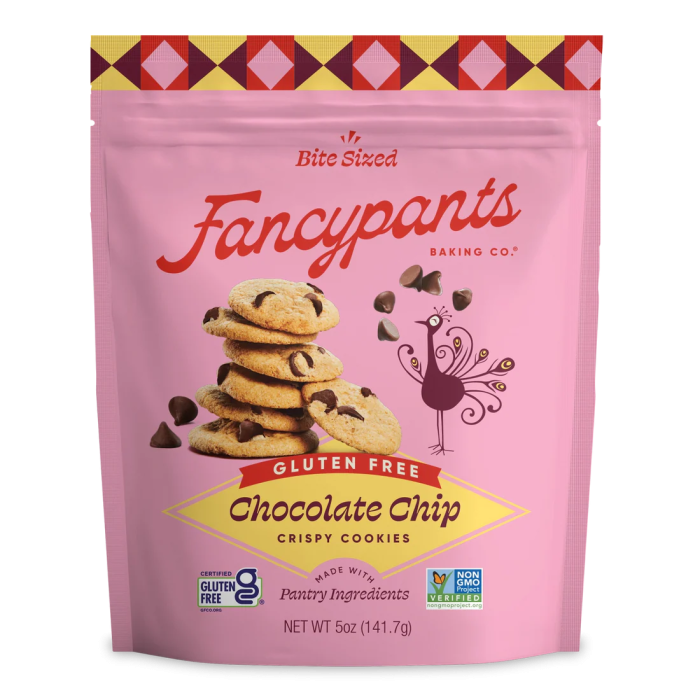 Fancypants Baking Co. Gluten Free Chocolate Chip Cookies - Front view