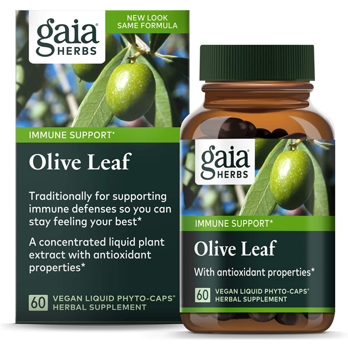 Gaia Herbs Olive Leaf, 60 Veg Capsules