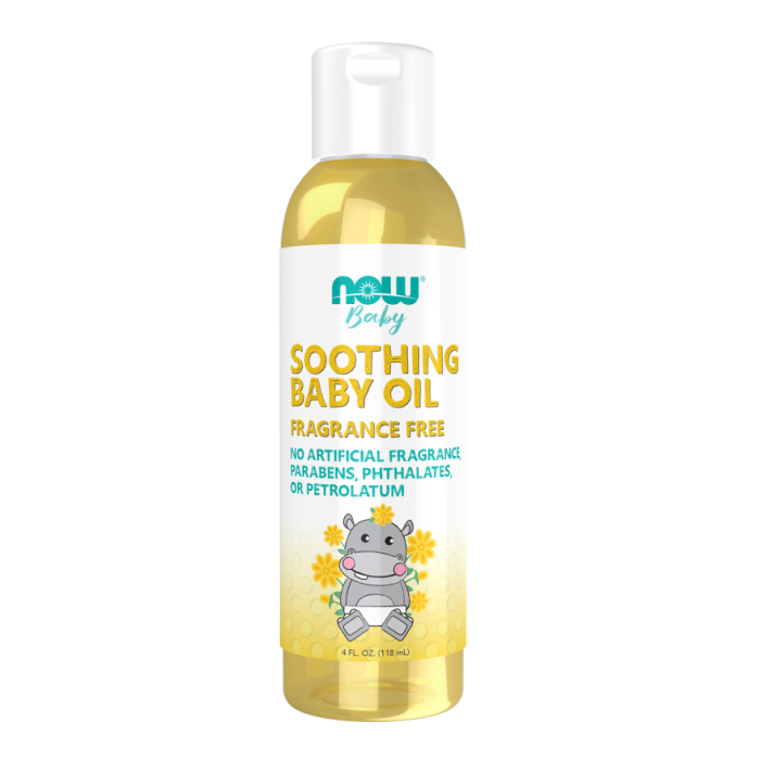 NOW Foods Soothing Baby Oil, Fragrance Free - 4 fl. oz.