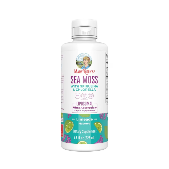 MaryRuth's Sea Moss with Spirulina and Chlorella Liposomal Limeade - Front view