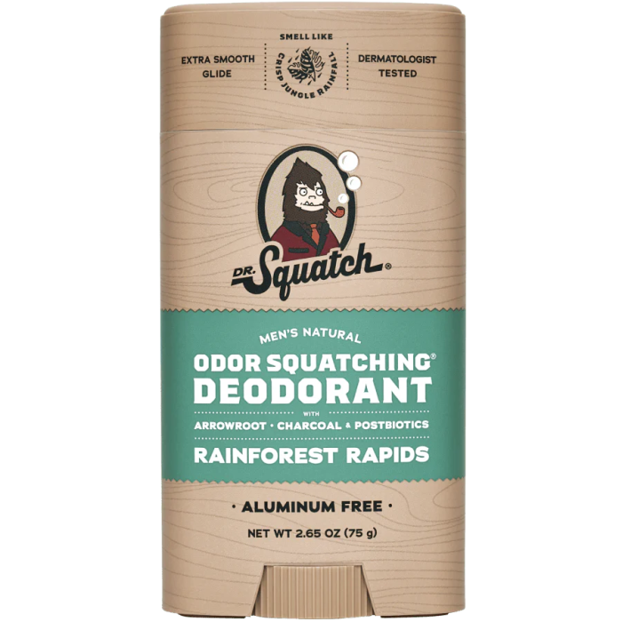 Dr. Squatch Men's Natural Deodorant Rainforest Rapids - Front view