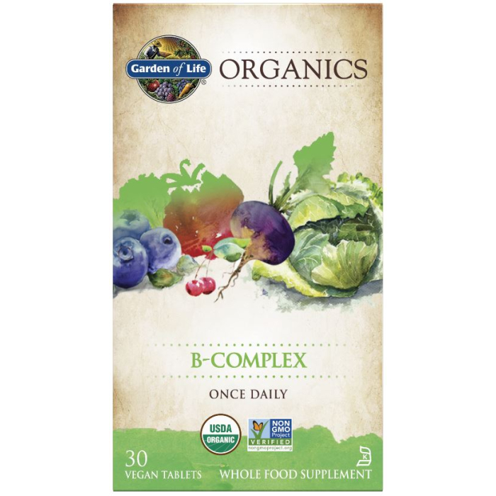 Garden of Life Organics B-Complex Once Daily, 30 Tablets