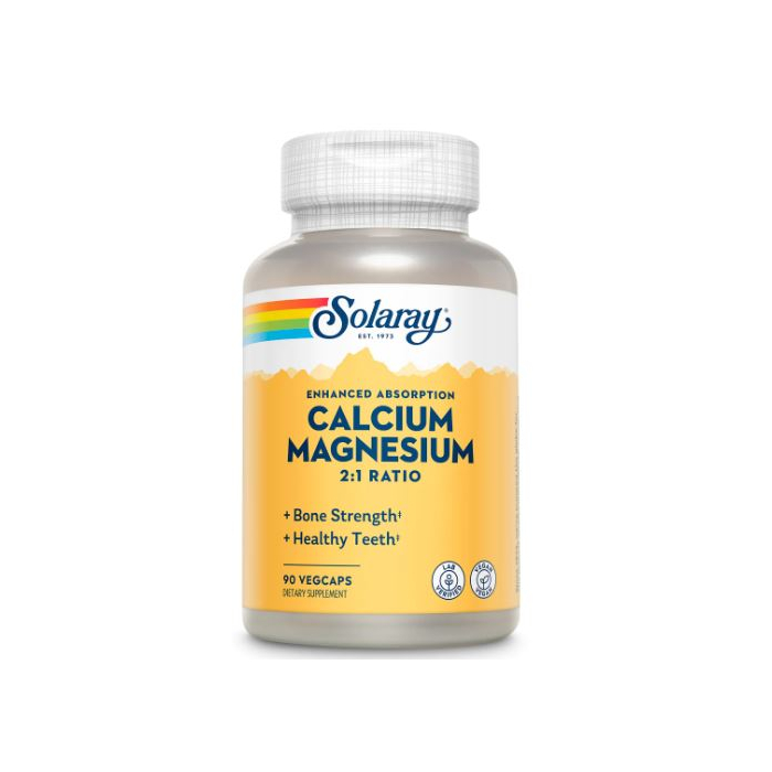 Solaray Calcium & Magnesium AAC 2:1, 90 Capsules