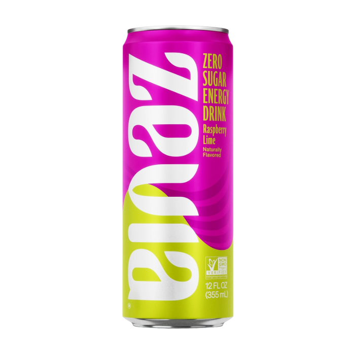 Zevia Zero Calorie Energy, Raspberry Lime, 12 fl. oz.