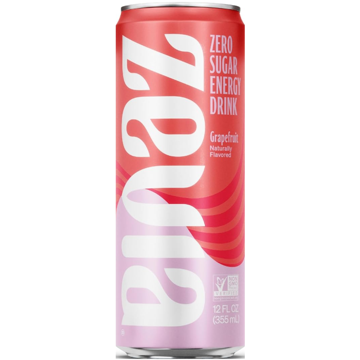 Zevia Zero Calorie Energy Grapefruit, 12 oz.