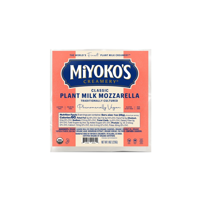 Miyoko's Creamery  Classic Plant Milk Mozzarella, 8 oz.