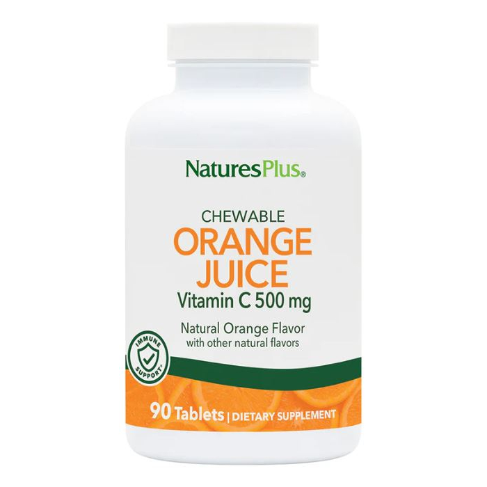 Nature's Plus Chewable Orange Juice Vitamin C, 90 tablets