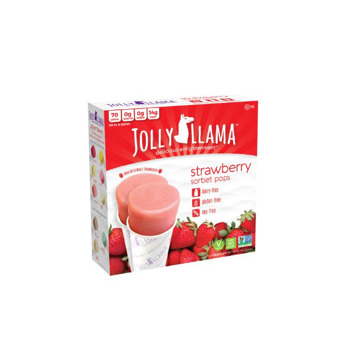 Jolly Llama Strawberry Sorbet Pops - Main