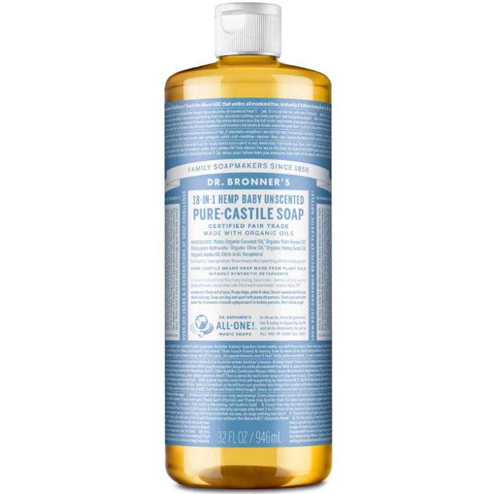 Dr. Bronner's Unscented Castile Soap - Main