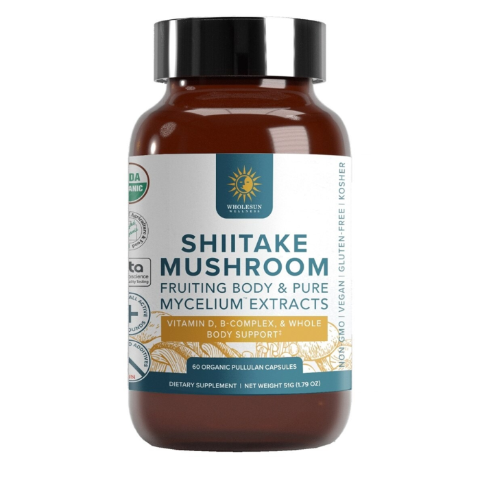 Wholesun Wellness Organic Shiitake Mushroom - Front view