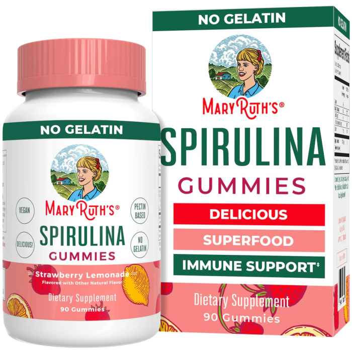 MaryRuth's Spirulina Gummies Strawberry Lemonade - Front view