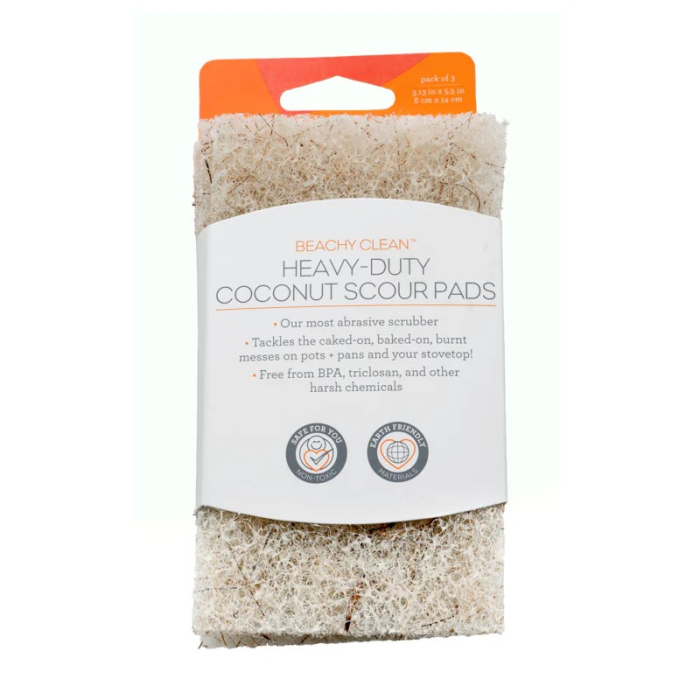 Full Circle Beachy Clean Heavy Duty Coconut Scour Pads 3pk 