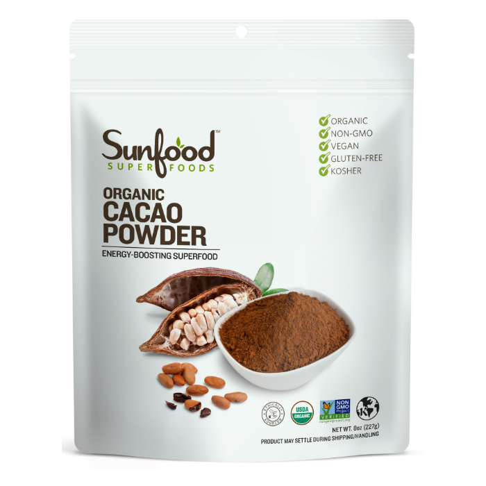 Sunfood Organic Cacao Powder, 8 oz.