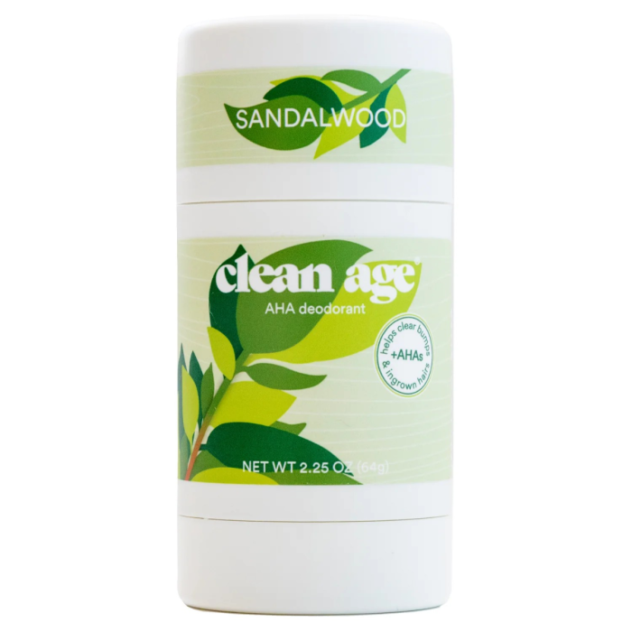 Clean Age Sandalwood AHA Deodorant - Front view
