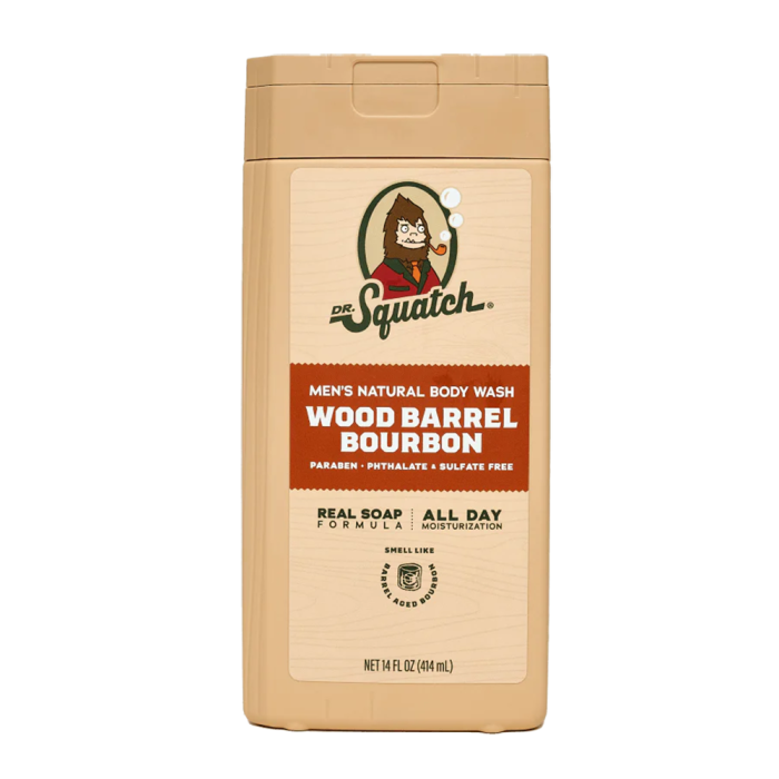 Dr. Squatch Men's Natural Body Wash Wood Barrel Bourbon - Front view