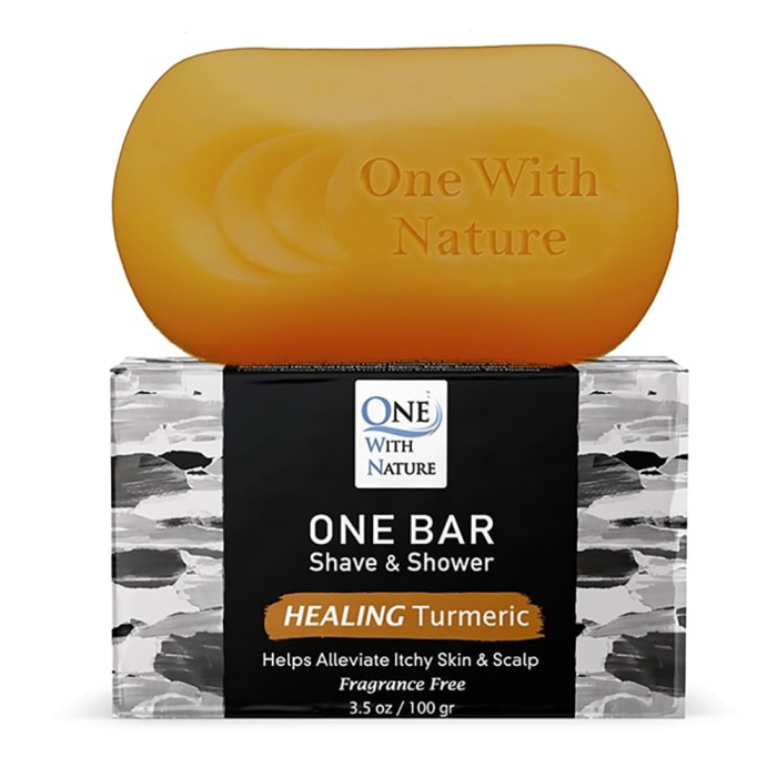 One With Nature Shave and Shower Healing Turmeric Fragrance Free - Front view