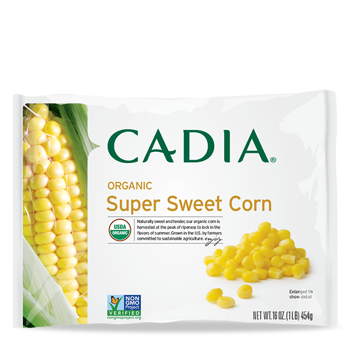 Cadia Frozen Organic Super Sweet Corn