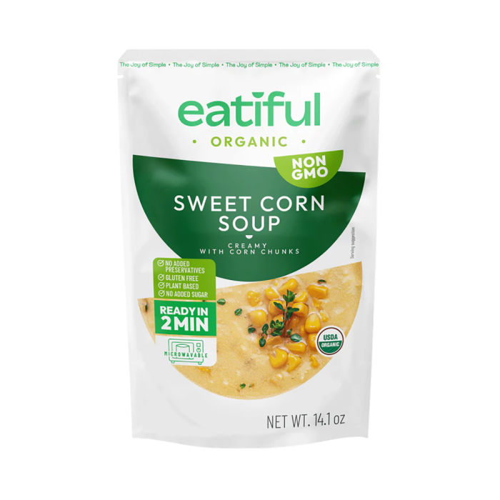 Eatiful Organic Sweet Corn Soup - Front view