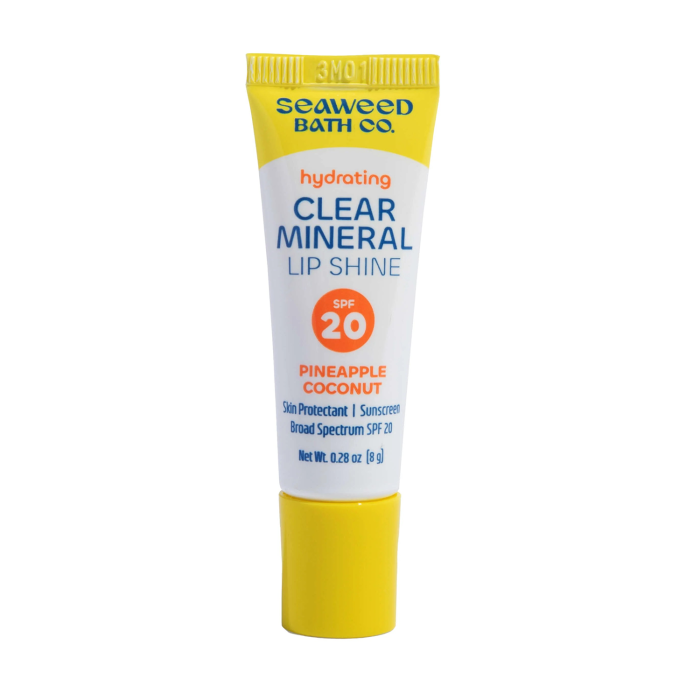 Seaweed Bath Co. Clear Mineral Lip Shine SPF 20 - Front view