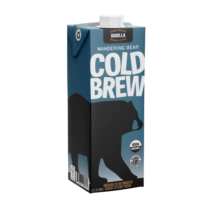 Wandering Bear Coffee Cold Brew Coffee Vanilla - Front view
