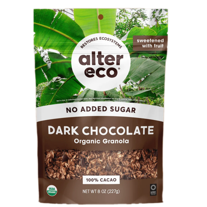 Alter Eco Dark Chocolate Granola - Front view