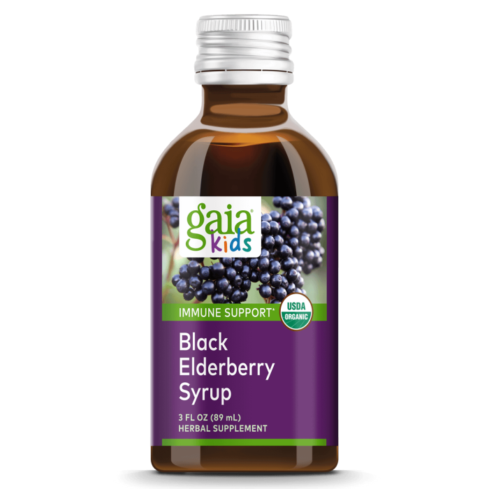 Gaia Kids Black Elderberry Syrup, 3 fl. oz.
