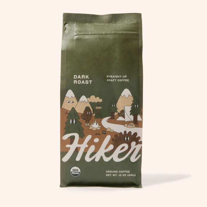 Hiker Coffee Dark Roast Coffee Ground - Front view