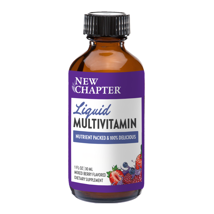 New Chapter Liquid Multivitamin Mixed Berry Flavor - Front view